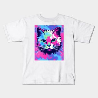 Tie Dye Cat Kids T-Shirt